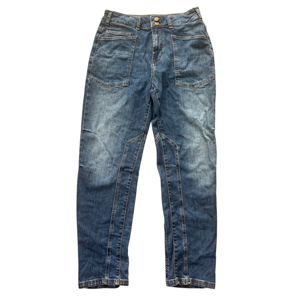 Anthropologie Pilcro The Wanderer mid rise relaxed Carpenter Jean 29 Blue Denim